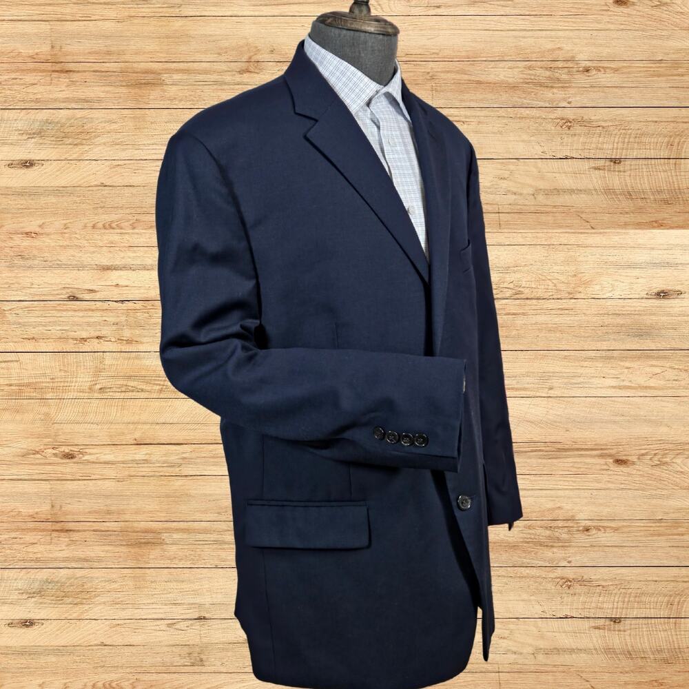 LRL Ralph Lauren Black Label Blazer Men's 50R Navy 2 Button Wedding USA EUC - Picture 2 of 6